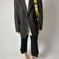 Relaxed fit wool blazer | Dark Brown