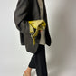 Leather shoulder bag | Toxic green