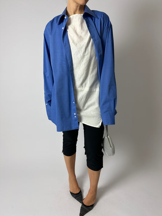 Relaxed cotton shirt | Blue