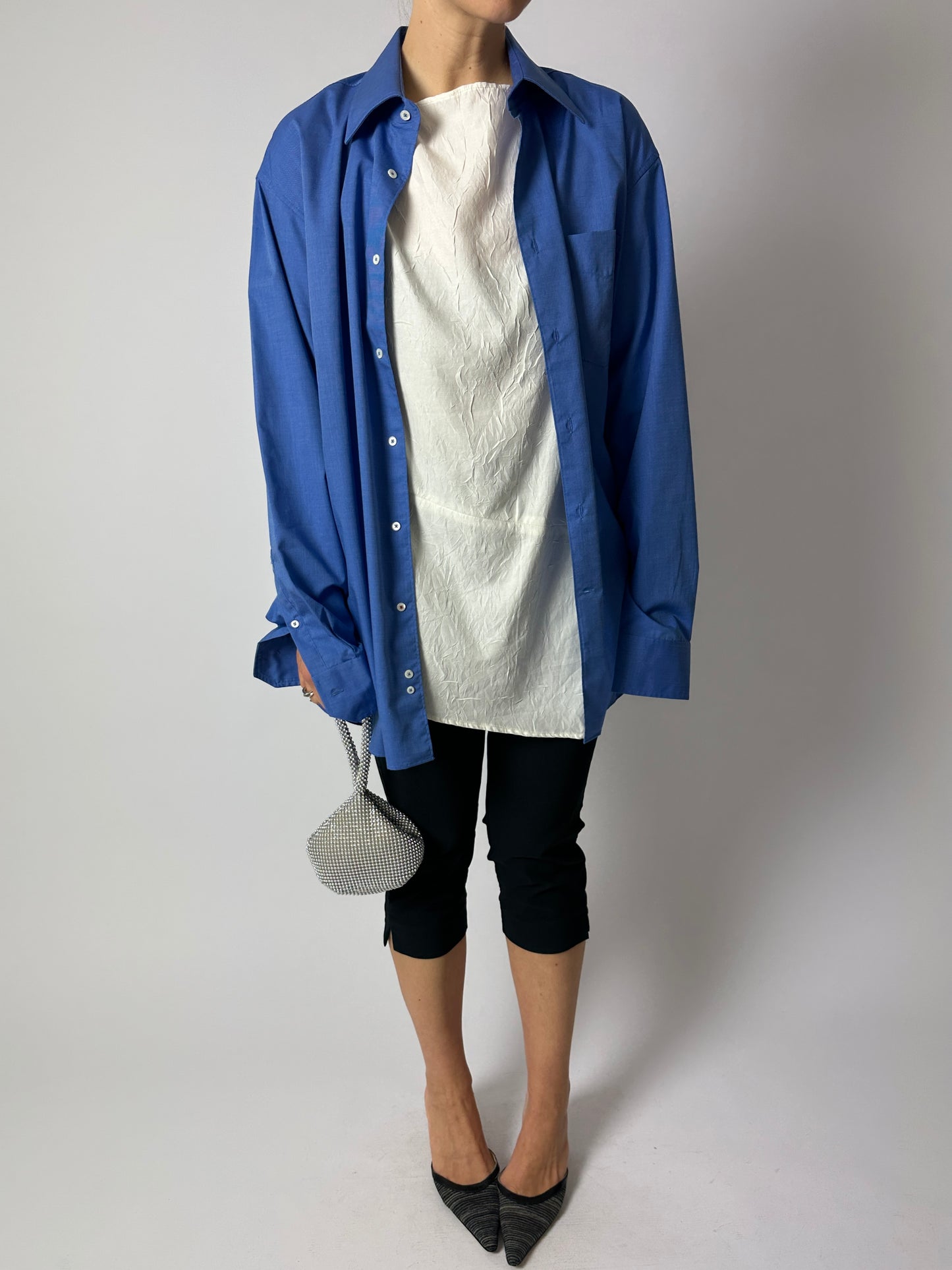 Relaxed cotton shirt | Blue