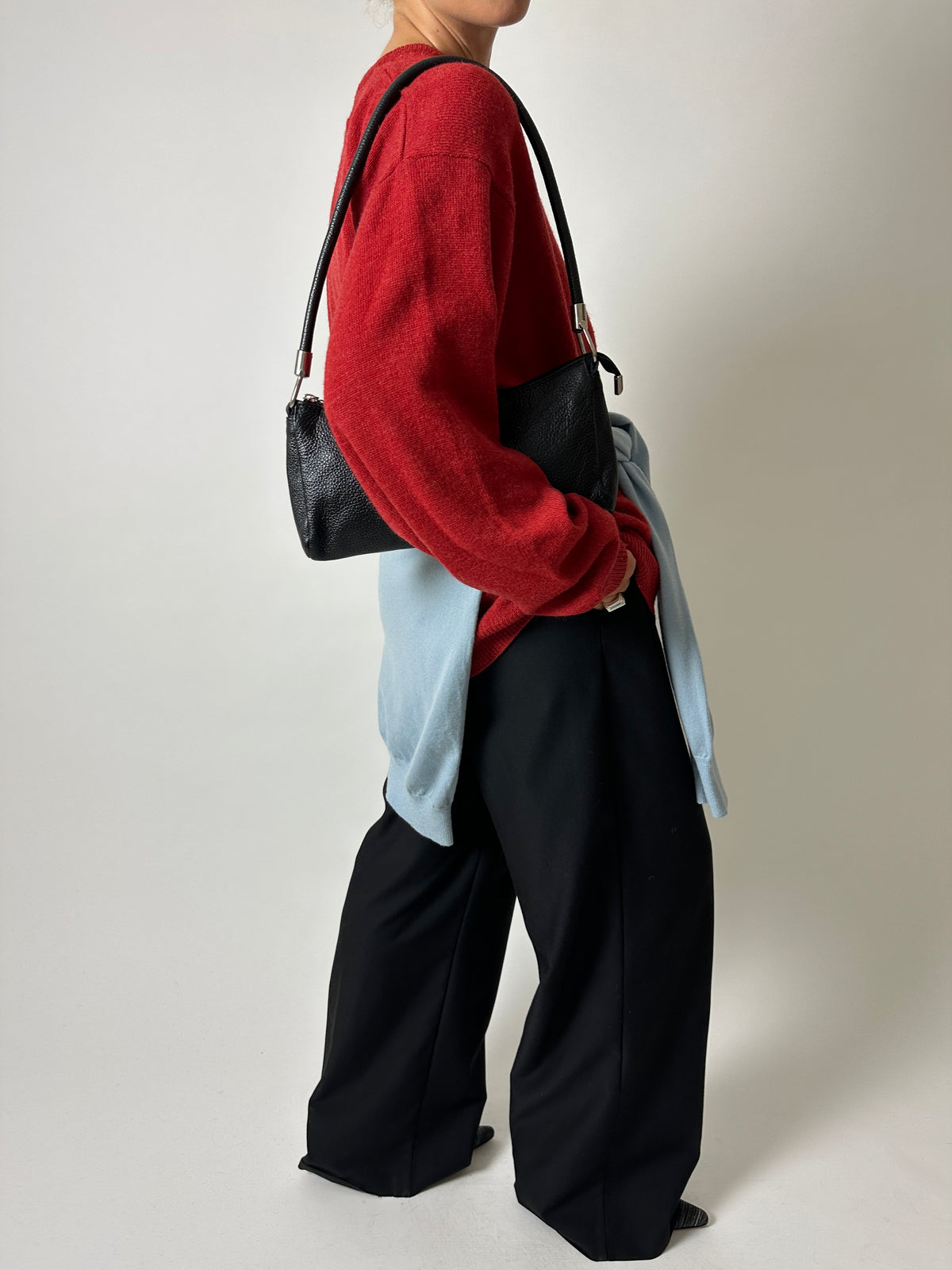 Leather shoulder bag | Black