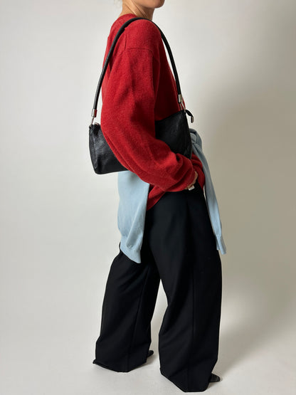 Leather shoulder bag | Black