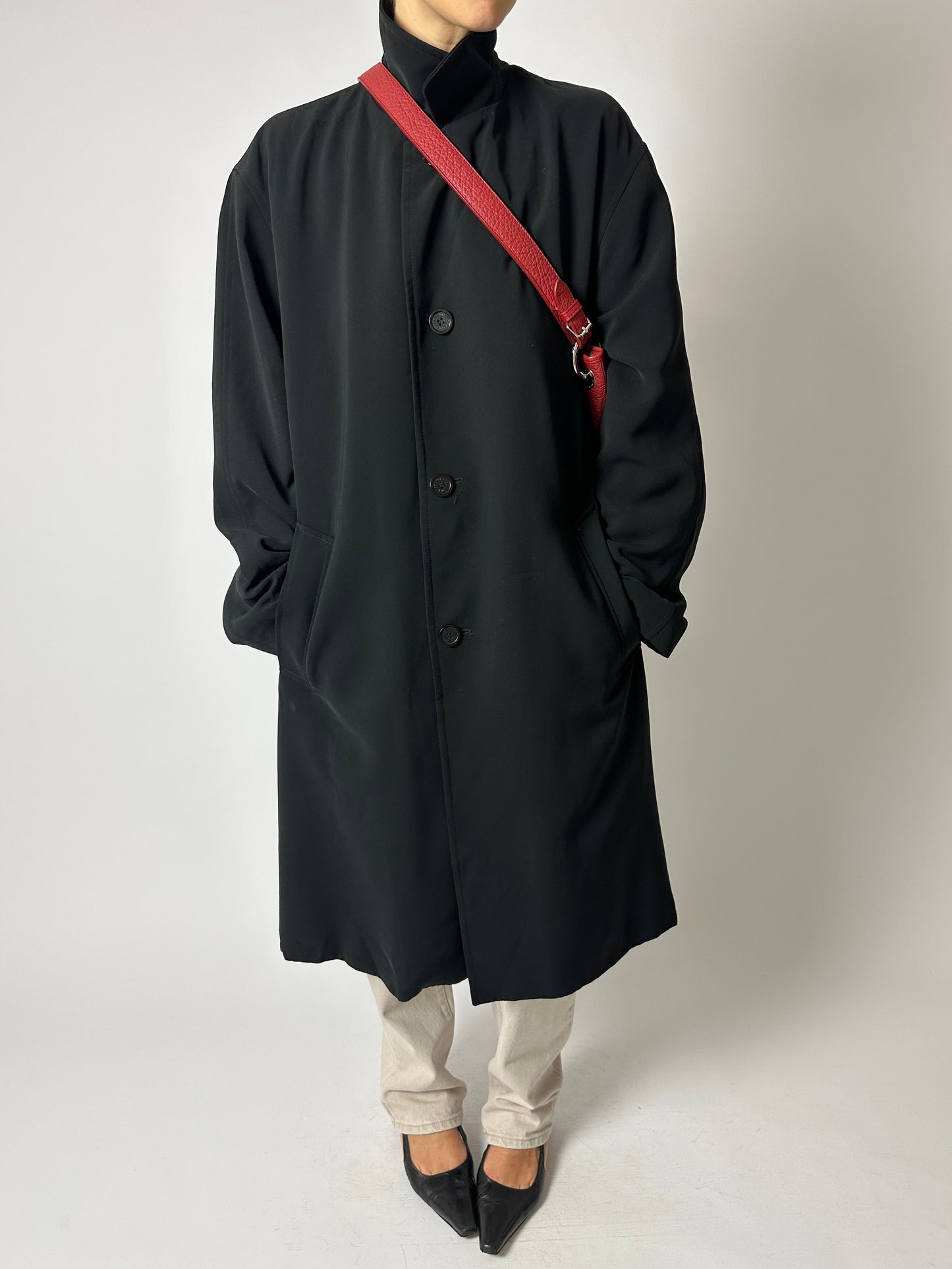Long Mac coat | Black