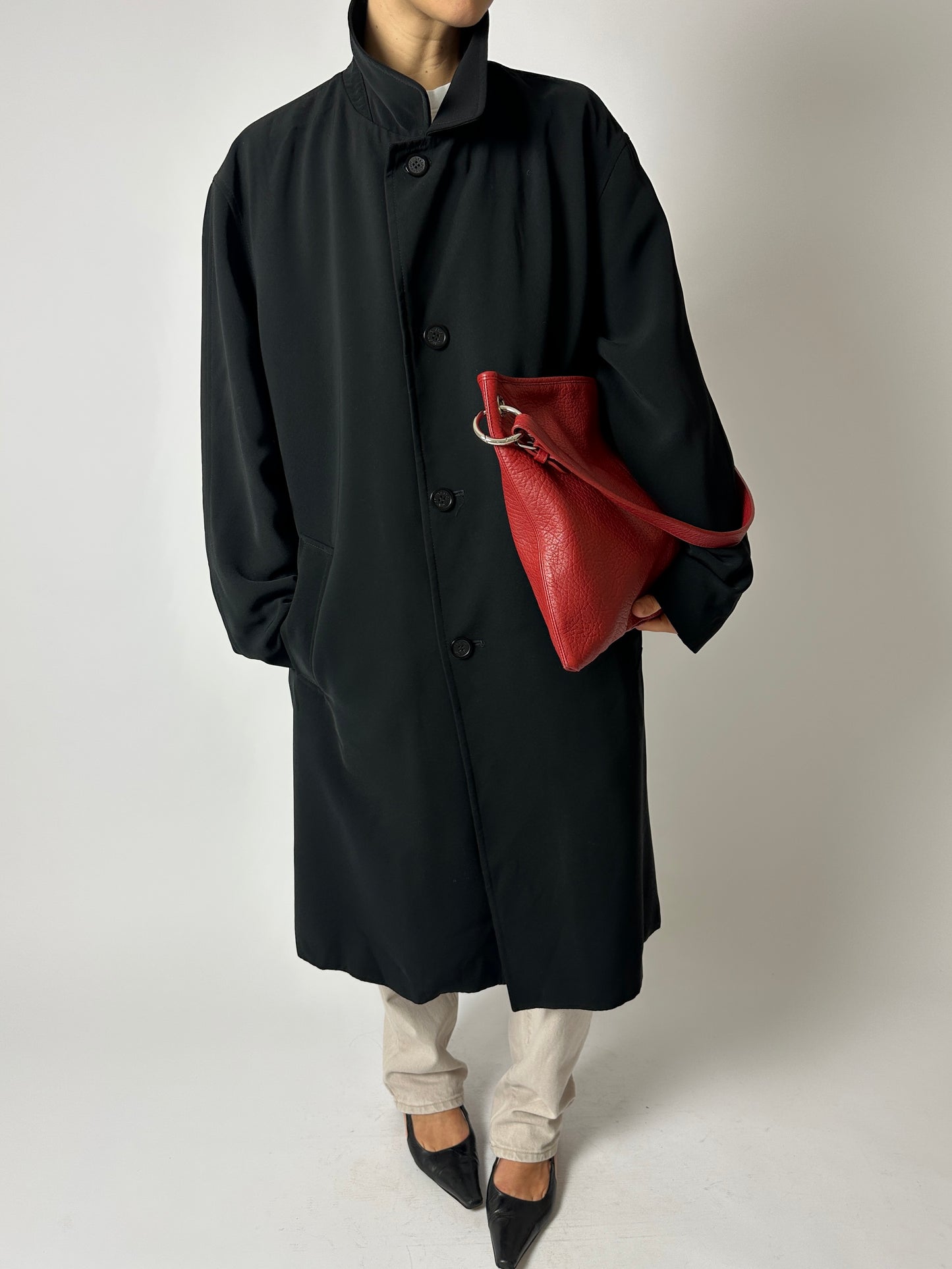 Long Mac coat | Black