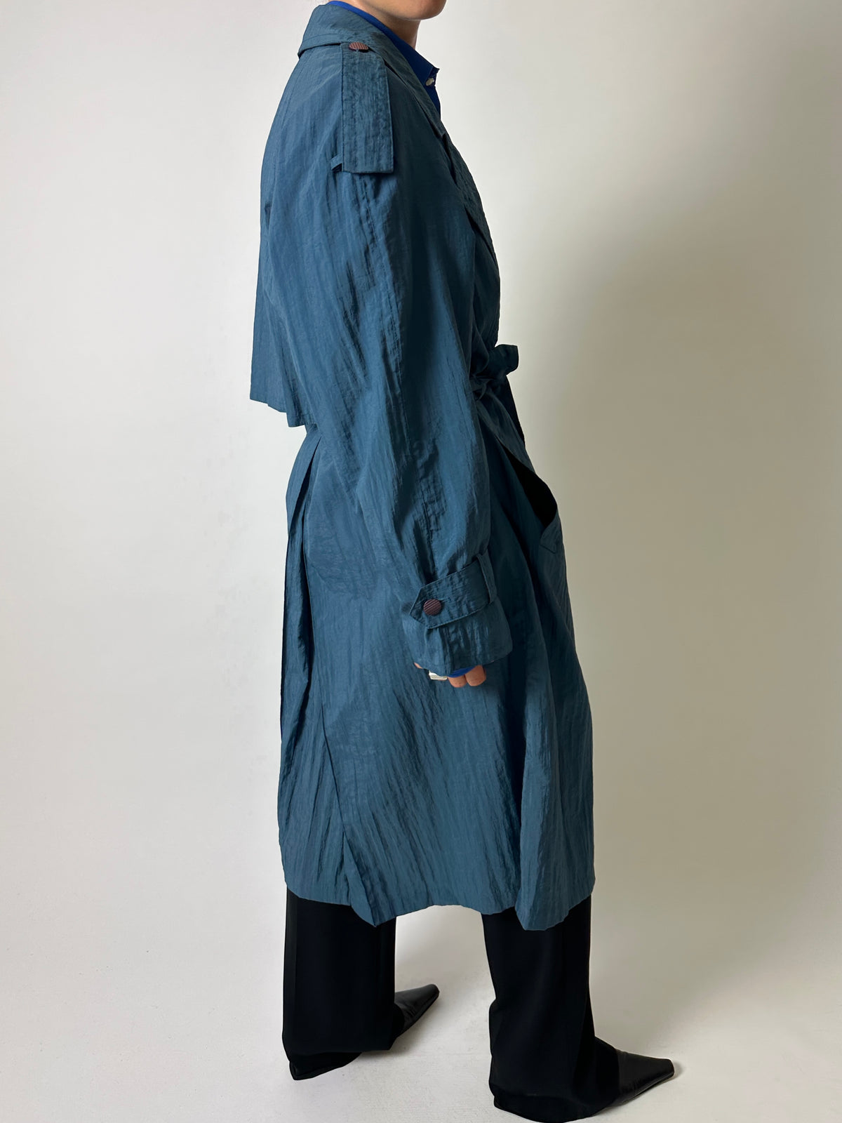 Light weight trench coat | Teal Blue