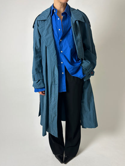 Light weight trench coat | Teal Blue