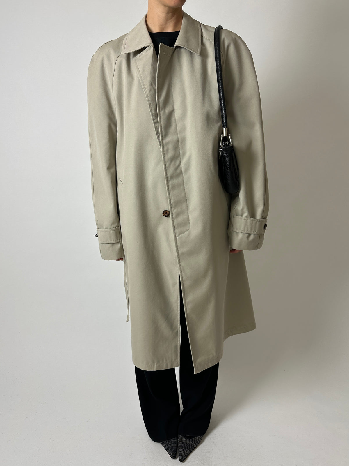 Long trench coat | Stone beige