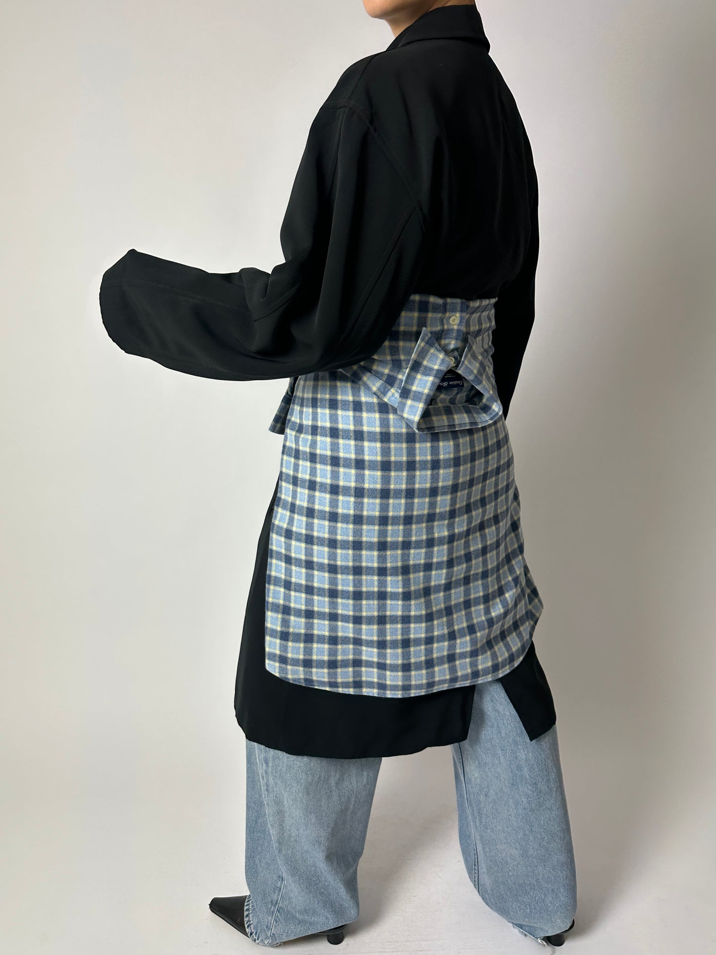 Flanel checked shirt | Blue / Butter