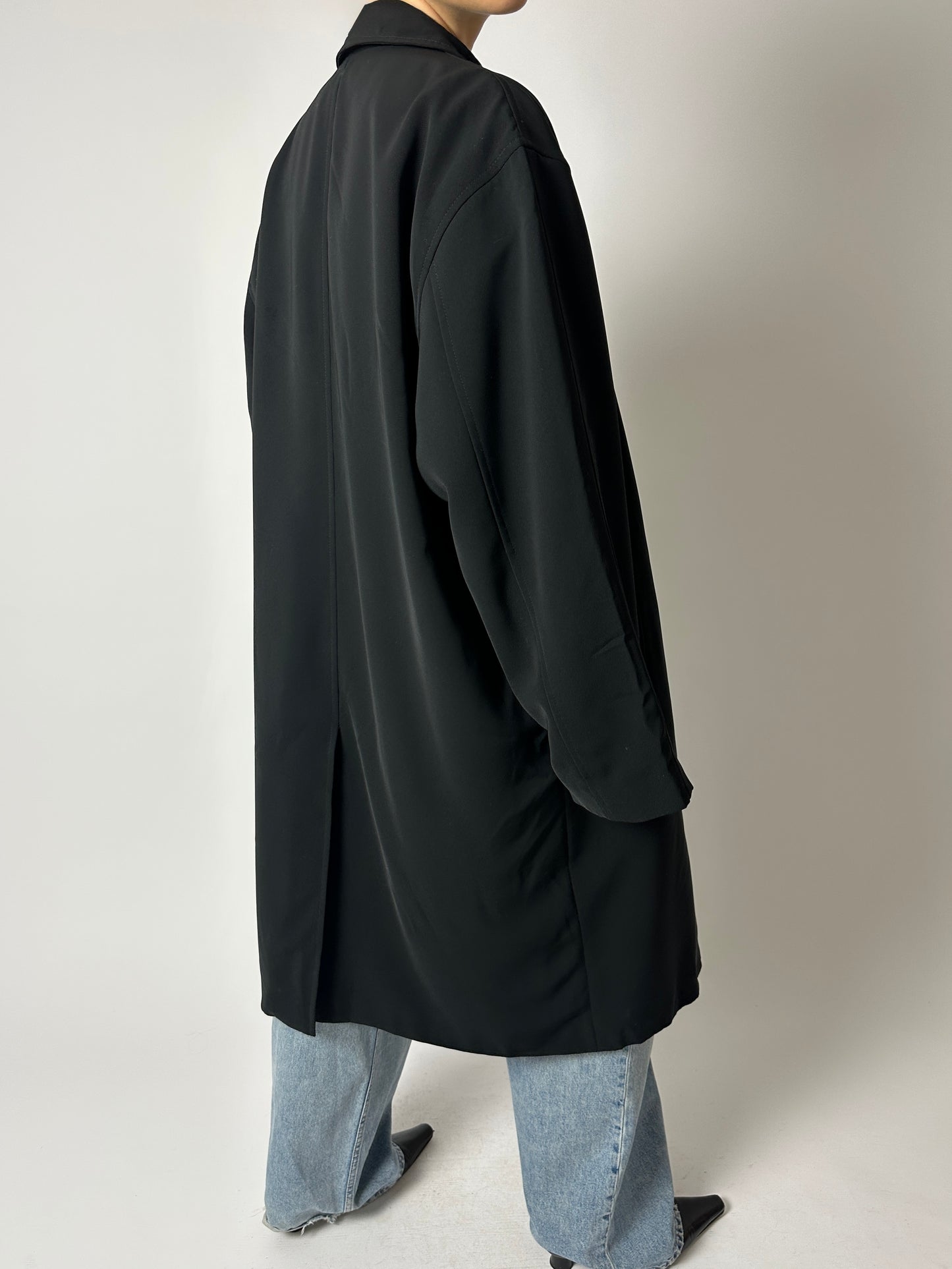 Long Mac coat | Black