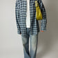 Flanel checked shirt | Blue / Butter