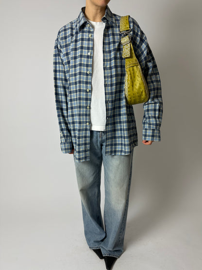 Flanel checked shirt | Blue / Butter