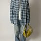 Flanel checked shirt | Blue / Butter