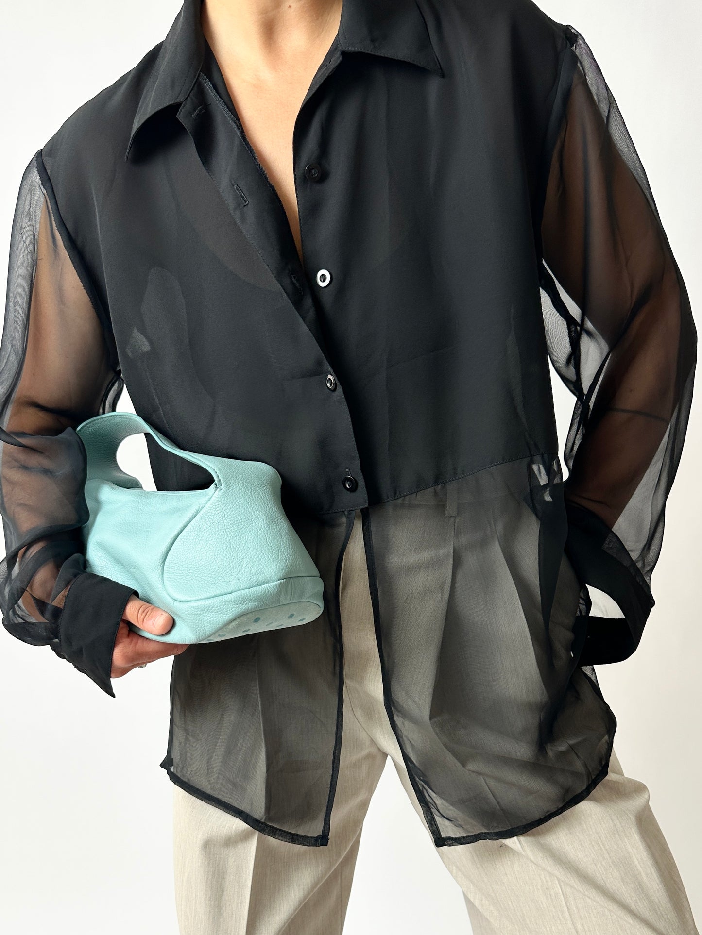 Sheer blouse | Black