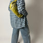 Leather shoulder bag | Toxic green