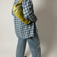 Flanel checked shirt | Blue / Butter