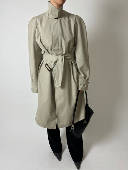Long trench coat | Stone beige