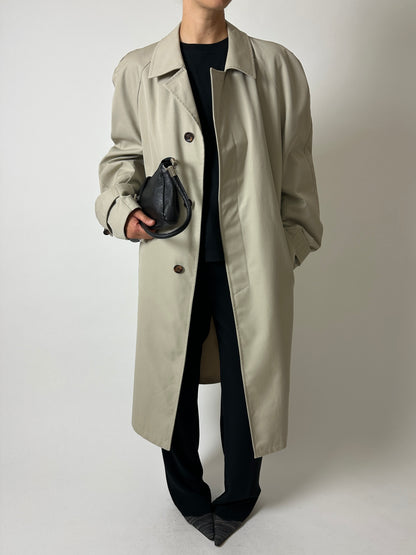 Long trench coat | Stone beige