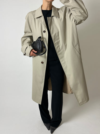 Long trench coat | Stone beige