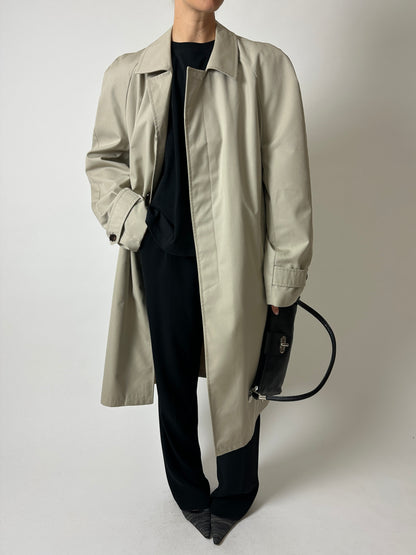 Long trench coat | Stone beige