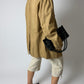 Leather safari  jacket | Soft beige