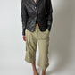 Leather fitted blazer | Dark brown
