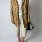 Leather safari  jacket | Soft beige