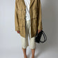 Leather safari  jacket | Soft beige