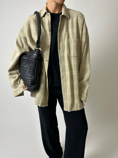 Relaxed checked shirt | Butter / beige