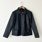 Leather zip jacket | Black