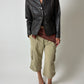 Leather fitted blazer | Dark brown