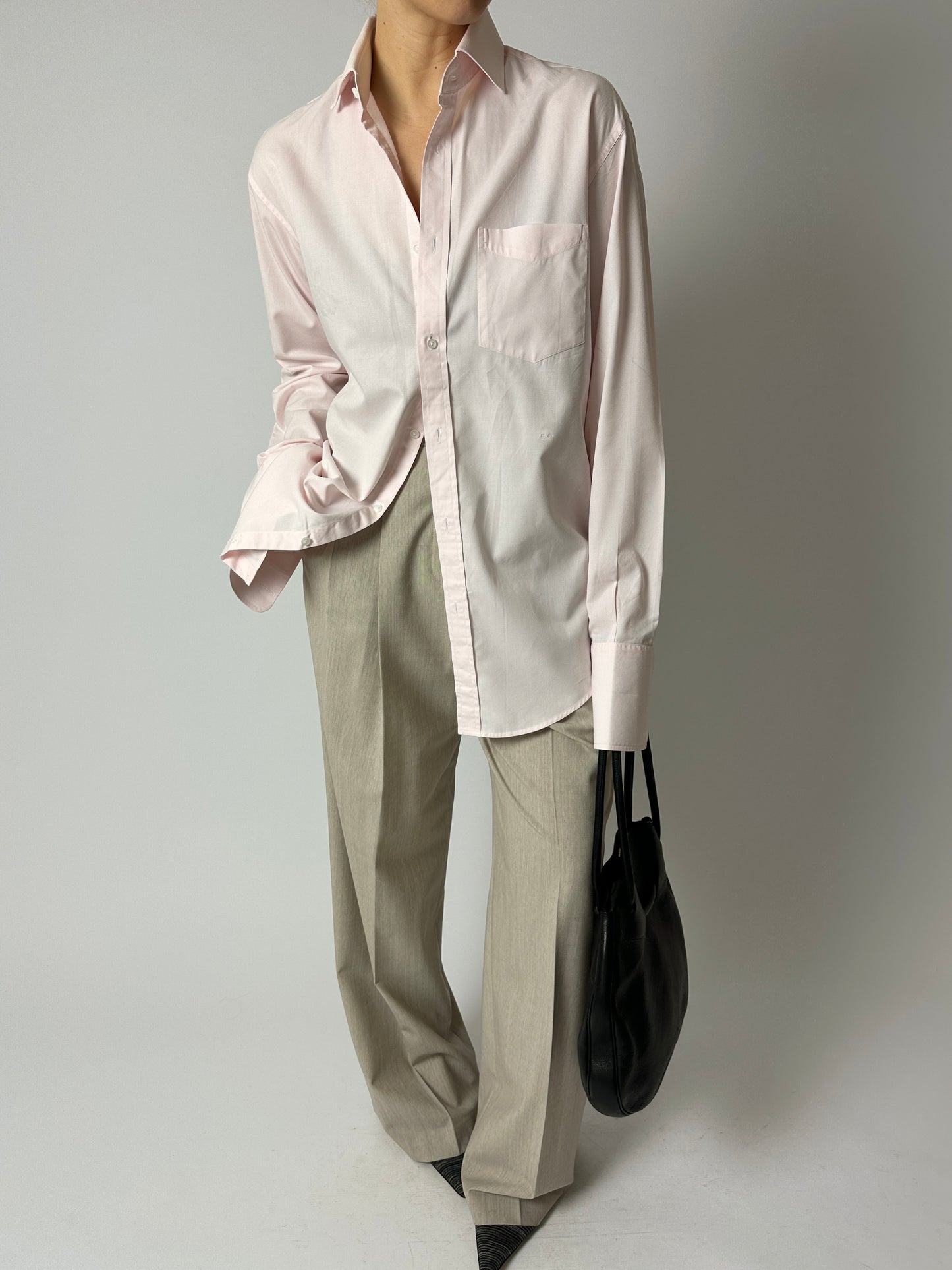 Tailored cotton shirt | Soft Pink