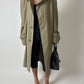 Long trench coat | Dark beige