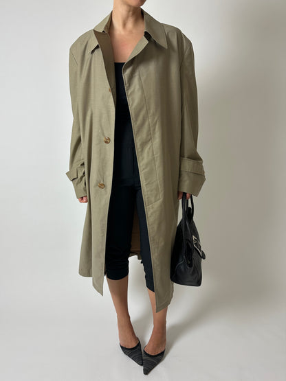 Long trench coat | Dark beige