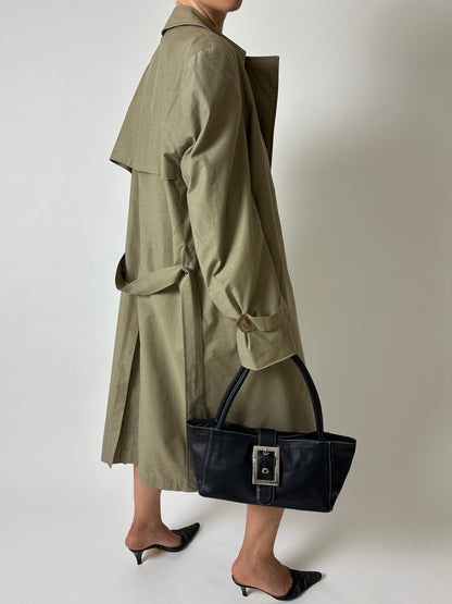 Long trench coat | Dark beige