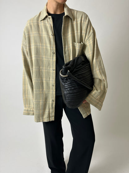 Relaxed checked shirt | Butter / beige