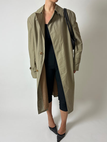 Long trench coat | Dark beige