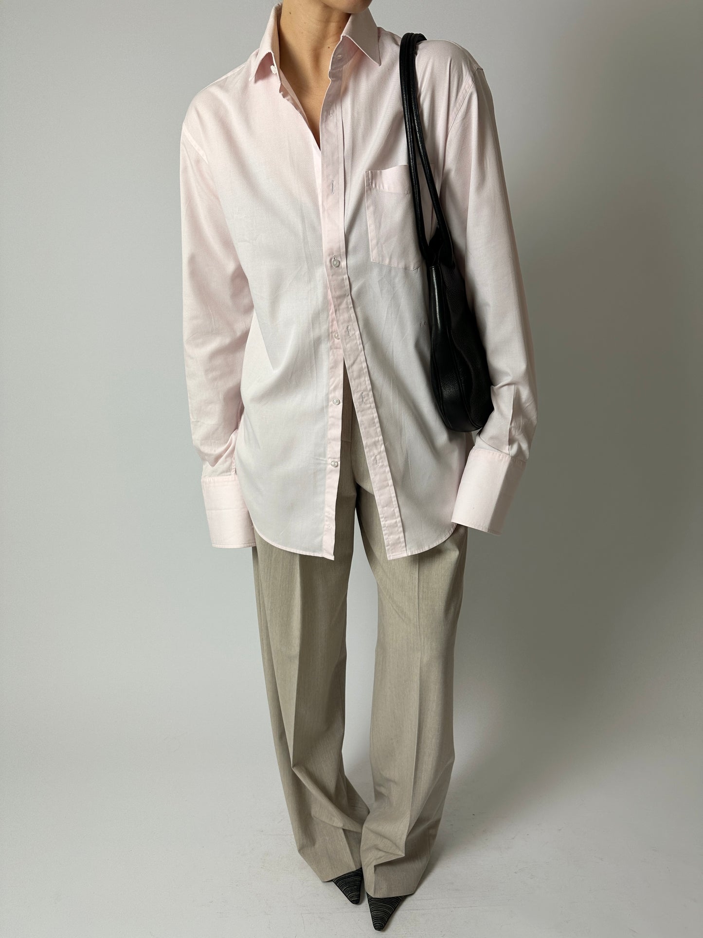 Tailored cotton shirt | Soft Pink