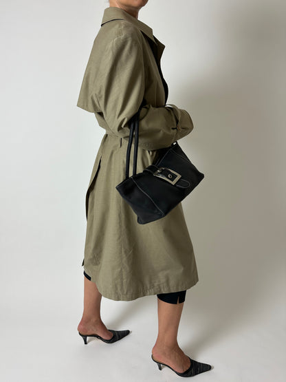 Long trench coat | Dark beige