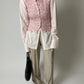 Crinkle stretch top | Soft pink