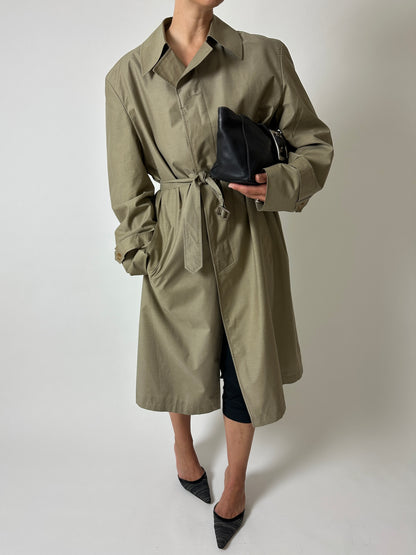 Long trench coat | Dark beige