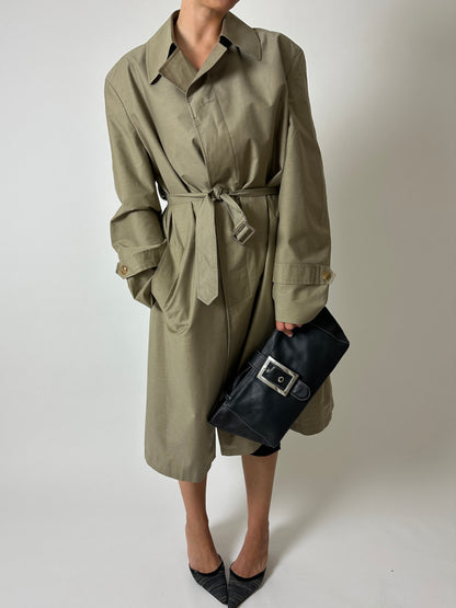 Long trench coat | Dark beige