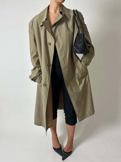 Long trench coat | Dark beige
