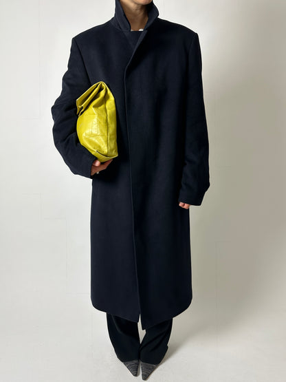 Long wool cashmere coat | Black
