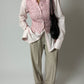 Crinkle stretch top | Soft pink