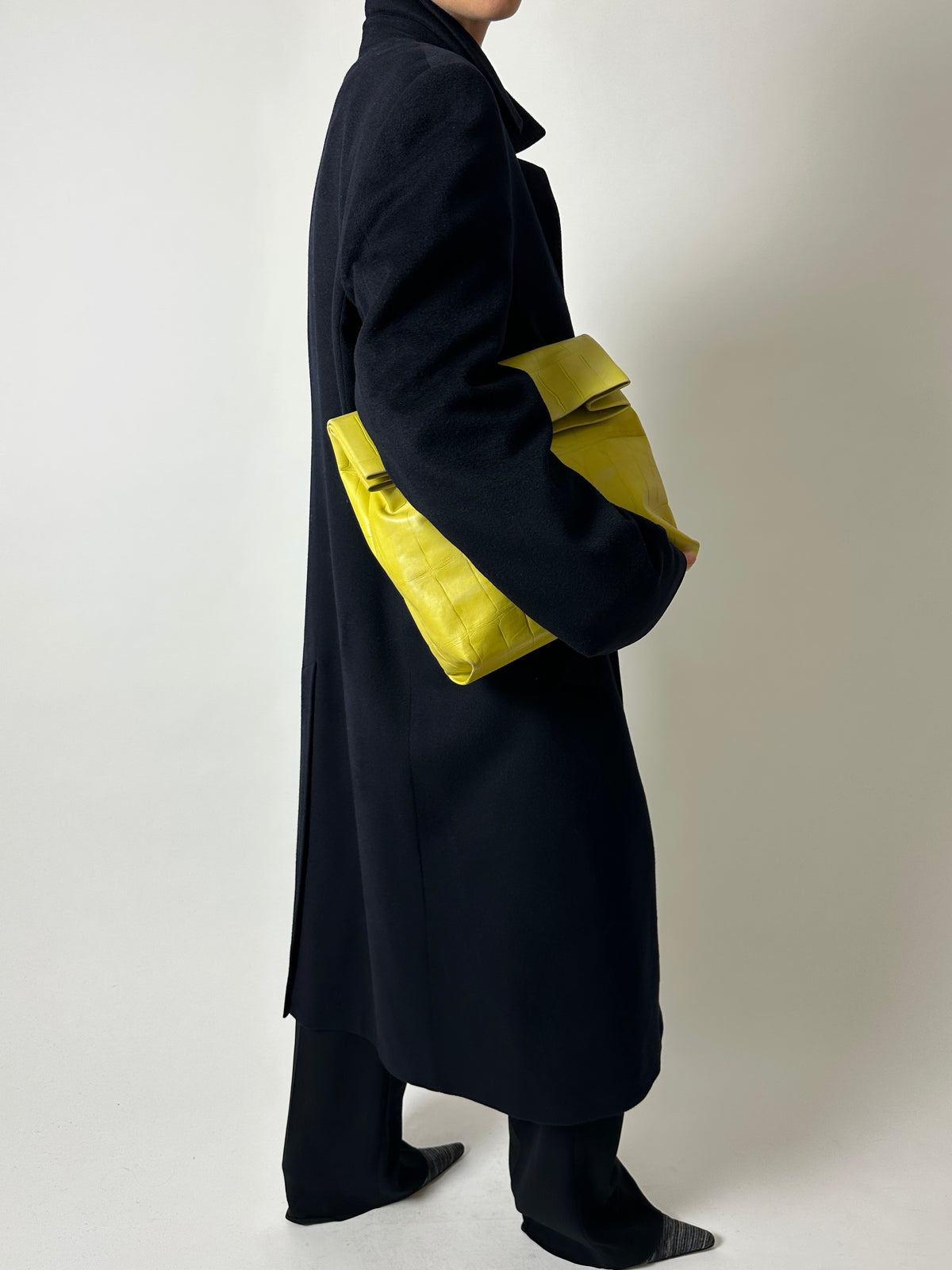 Long wool cashmere coat | Black
