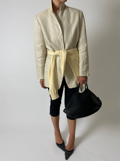 Linen relaxed fit blazer | Butter
