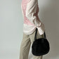 Crinkle stretch top | Soft pink