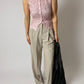 Crinkle stretch top | Soft pink