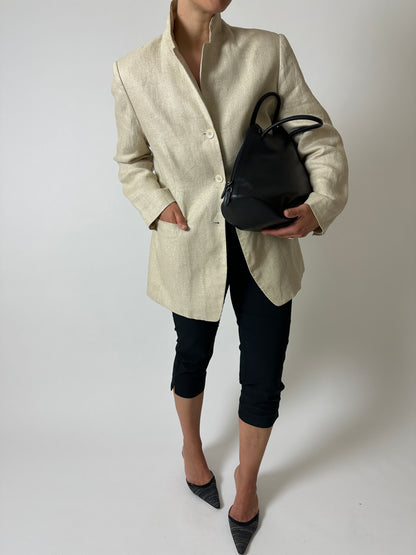 Linen relaxed fit blazer | Butter