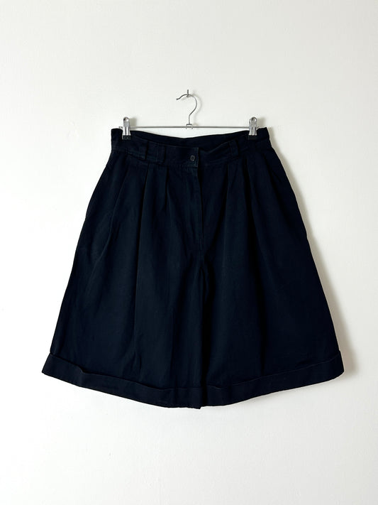 Wide leg shorts | Black